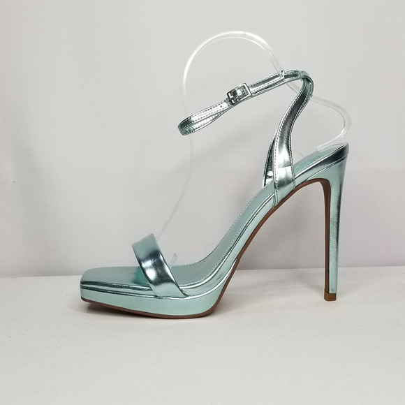 BCBGeneration Women's Caroline Heeled Sandal Size 8.5 Oasis Metallic NWT - Picture 5 of 8